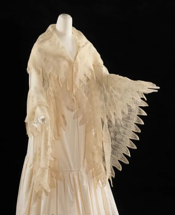 Framed Print : Evening shawl, American, 1830-40. Creator: Unknown Framed Print : Evening shawl, American, 1830-40. Creator: Unknown
