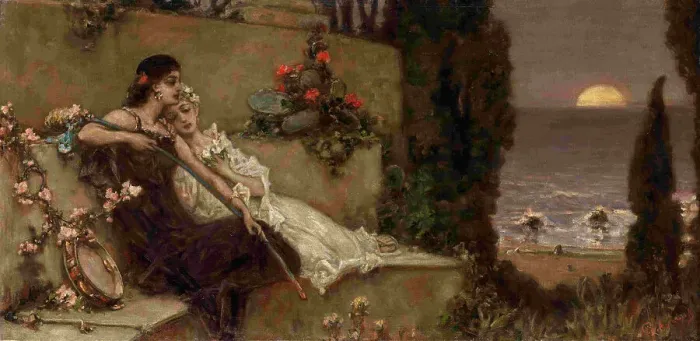Framed Print : Evening Silence. Artist: Kotarbinsky, Vasilii (Wilhelm) Alexandrovich (1849-1921) Framed Print : Evening Silence. Artist: Kotarbinsky, Vasilii (Wilhelm) Alexandrovich (1849-1921)