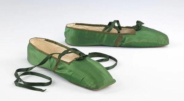Evening slippers, probably American, 1835-45. Creator: Unknown