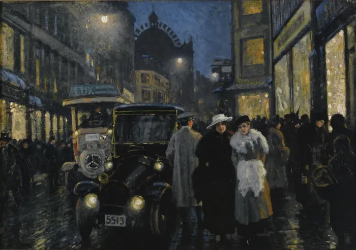 Framed Print : An evening stroll on the boulevard Framed Print : An evening stroll on the boulevard