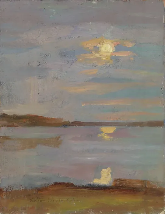 Framed Print : Evening Sun, 1887. Creator: Victor Westerholm Framed Print : Evening Sun, 1887. Creator: Victor Westerholm
