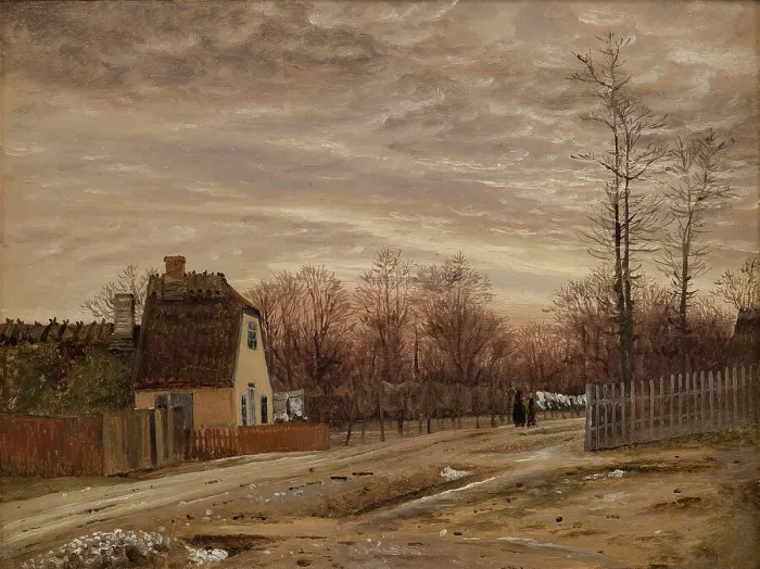 Framed Print : Evening after a Thaw. Taabæk, North of Copenhagen, 1850-1859. Creator: Vilhelm Kyhn Framed Print : Evening after a Thaw. Taabæk, North of Copenhagen, 1850-1859. Creator: Vilhelm Kyhn