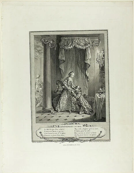 The Event at the Ball, from Monument du Costume Physique et Moral de la fin du Dix-huitième... 1774 Creator: Antoine Jean Duclos