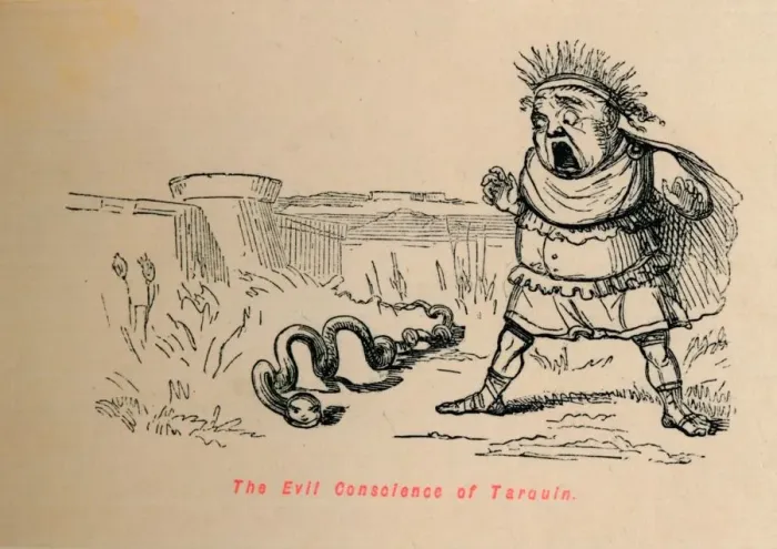 Framed Print : The Evil Conscience of Tarquin, 1852. Artist: John Leech Framed Print : The Evil Conscience of Tarquin, 1852. Artist: John Leech