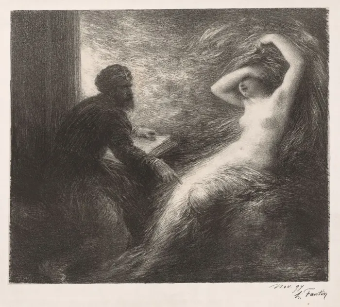 Framed Print : The Evocation of Kundry, 1898. Creator: Henri Fantin-Latour (French, 1836-1904) Framed Print : The Evocation of Kundry, 1898. Creator: Henri Fantin-Latour (French, 1836-1904)