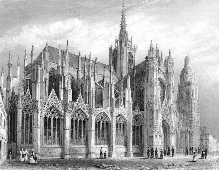 Framed Print : Evreux Cathedral, Evreux, France, 1836. Artist: Benjamin Winkles Framed Print : Evreux Cathedral, Evreux, France, 1836. Artist: Benjamin Winkles