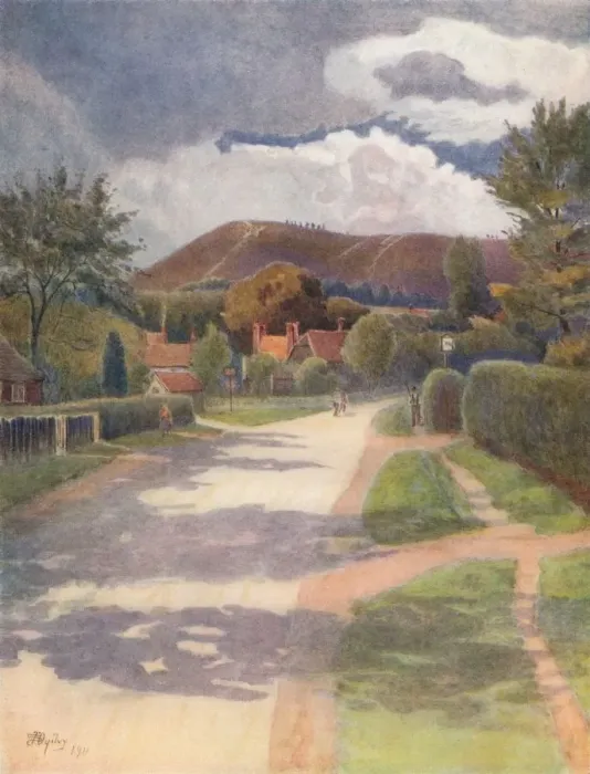 Framed Print : Ewehurst Village, 1911, (1914). Artist: Jamess Ogilvy Framed Print : Ewehurst Village, 1911, (1914). Artist: Jamess Ogilvy