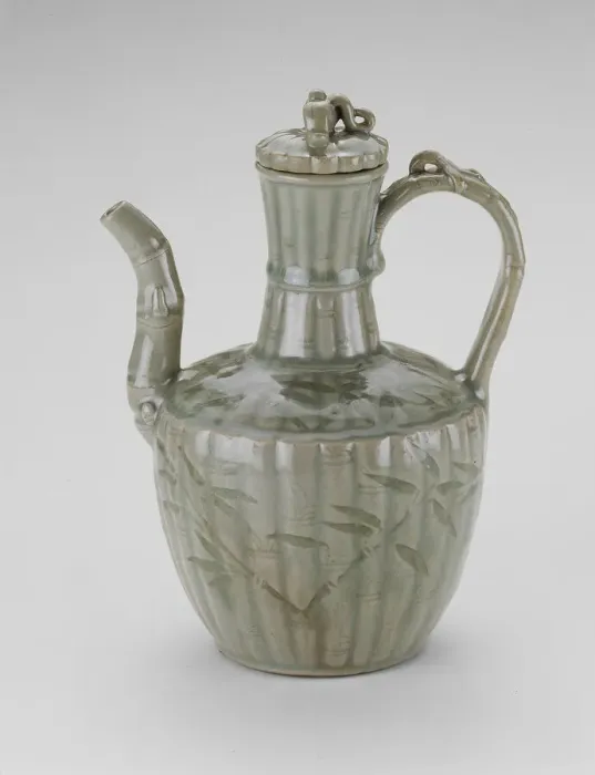 Framed Print : Ewer with Bamboo-shaped Spout, Fluting, and Leaves, Korea, Goryeo dynasty Framed Print : Ewer with Bamboo-shaped Spout, Fluting, and Leaves, Korea, Goryeo dynasty