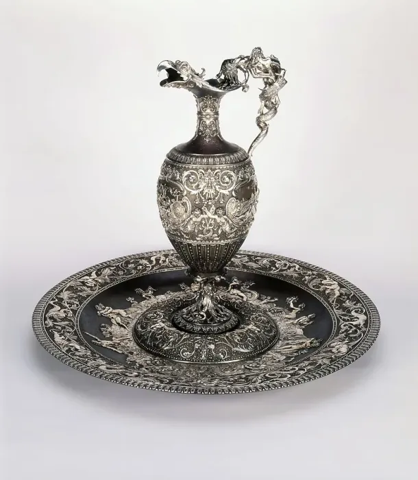 Framed Print : Ewer and Basin, about 1870. Creator: Antonio Cortelazzo Framed Print : Ewer and Basin, about 1870. Creator: Antonio Cortelazzo