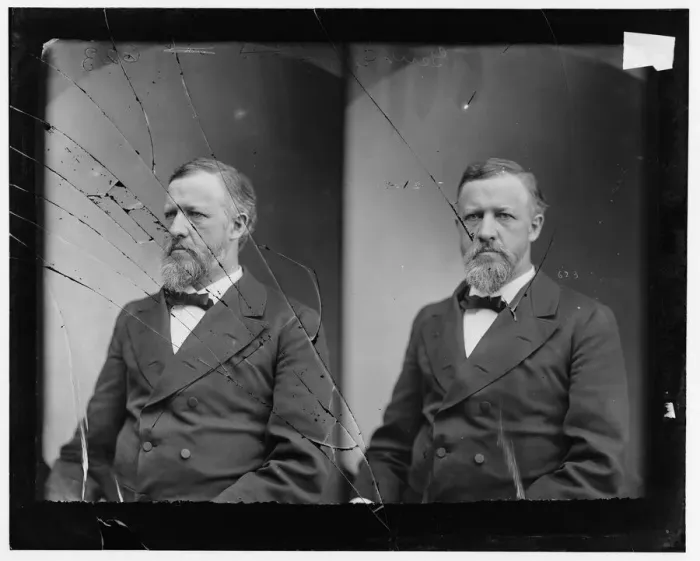 Framed Print : Ewing, Hon. Thomas Jr, delegate to the peace convention held in Wash. D. C. in 1861, c. 1865-1880. Creator: Unknown Framed Print : Ewing, Hon. Thomas Jr, delegate to the peace convention held in Wash. D. C. in 1861, c. 1865-1880. Creator: Unknown