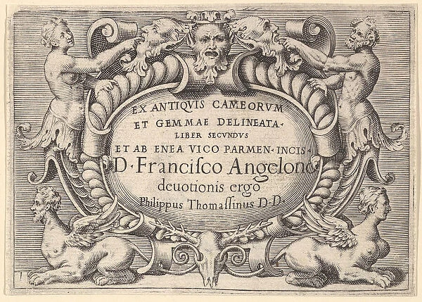 Ex Antiquis Cameorum et Gemmae Delineata  /  Liber Secundus  /  et ab Enea Vic... published ca