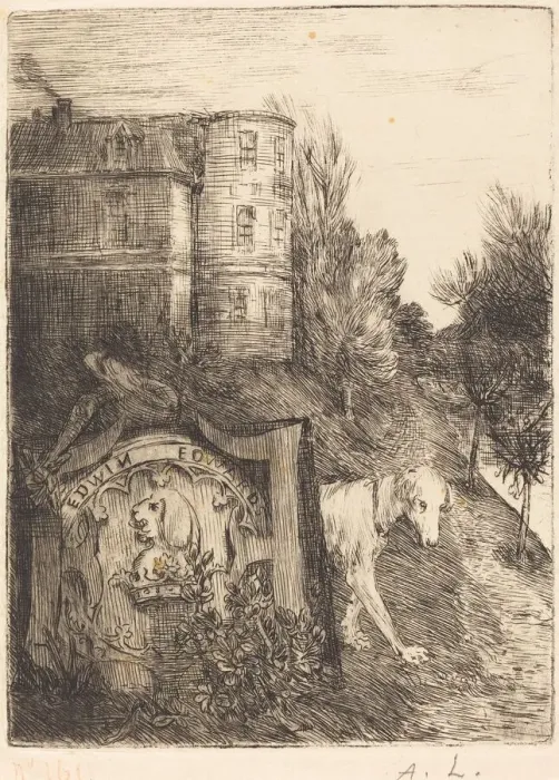 Framed Print : Ex-Libris Edwin Edwards. Creator: Alphonse Legros Framed Print : Ex-Libris Edwin Edwards. Creator: Alphonse Legros