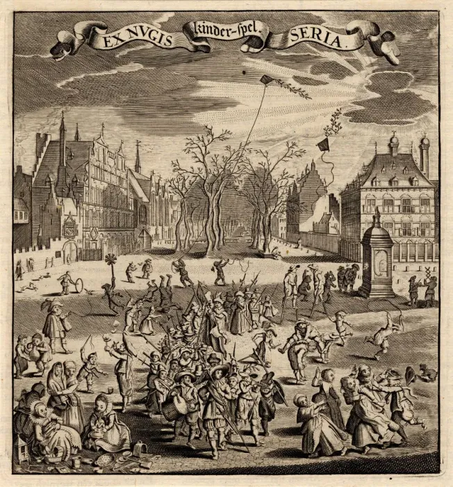 Framed Print : Ex Nugis. Childrens Games. Artist: Sillemans, Experiens (1611-1653) Framed Print : Ex Nugis. Childrens Games. Artist: Sillemans, Experiens (1611-1653)