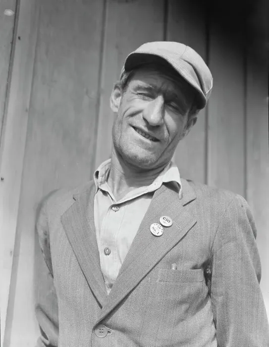 Framed Print : Ex-Oklahoma farmer, one of the leaders in the strike of cotton pickers, Kern County, CA, 1938. Creator: Dorothea Lange Framed Print : Ex-Oklahoma farmer, one of the leaders in the strike of cotton pickers, Kern County, CA, 1938. Creator: Dorothea Lange
