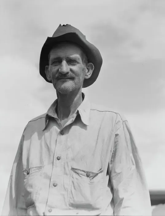 Framed Print : Ex-tenant farmer on relief grant in the Imperial Valley, California, 1937. Creator: Dorothea Lange Framed Print : Ex-tenant farmer on relief grant in the Imperial Valley, California, 1937. Creator: Dorothea Lange