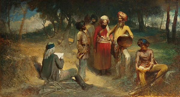 Examining the Spy. Motif from the Indian Mutiny, after 1859. Creator: Egron Sellif Lundgren