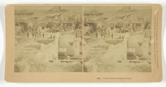 Framed Print : Excavation Pompeii, Italy, 1891. Creator: BW Kilburn Framed Print : Excavation Pompeii, Italy, 1891. Creator: BW Kilburn