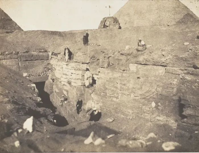 Framed Print : Excavations near the Sphinx, 1853. Creator: John Beasley Greene Framed Print : Excavations near the Sphinx, 1853. Creator: John Beasley Greene