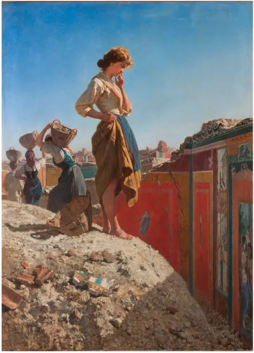 Framed Print : The excavations at Pompeii Framed Print : The excavations at Pompeii
