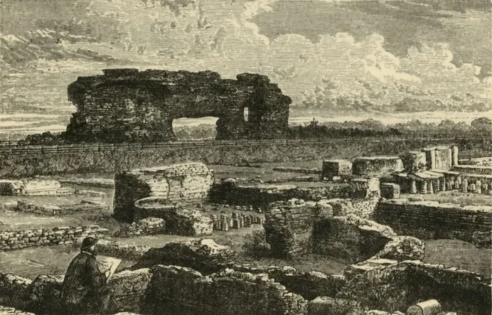 Framed Print : Excavations at Uriconium, 1898. Creator: Unknown