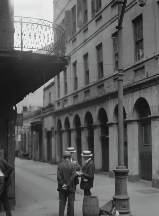 Framed Print : Exchange Alley, New Orleans, between 1920 and 1926. Creator: Arnold Genthe Framed Print : Exchange Alley, New Orleans, between 1920 and 1926. Creator: Arnold Genthe
