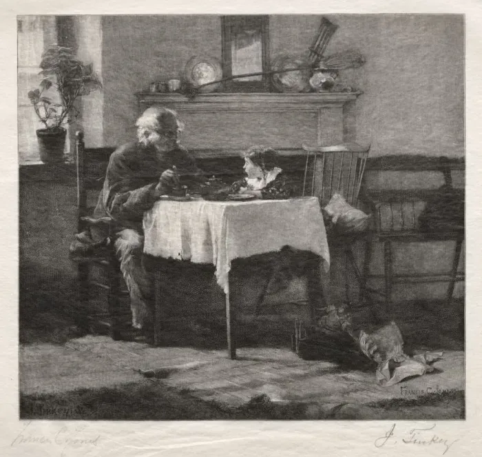 Framed Print : Exchanging Confidences, 1887. Creator: John Tinkey (American, 1940-1901) Framed Print : Exchanging Confidences, 1887. Creator: John Tinkey (American, 1940-1901)