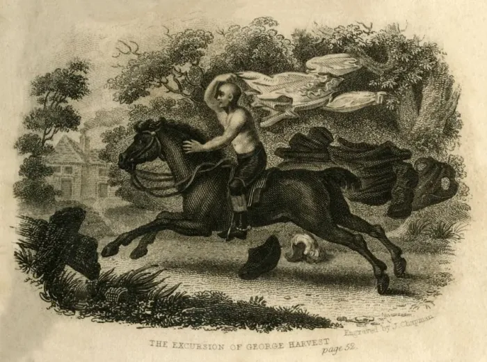 Framed Print : The Excursion of George Harvest, 1821. Creator: J Chapman Framed Print : The Excursion of George Harvest, 1821. Creator: J Chapman