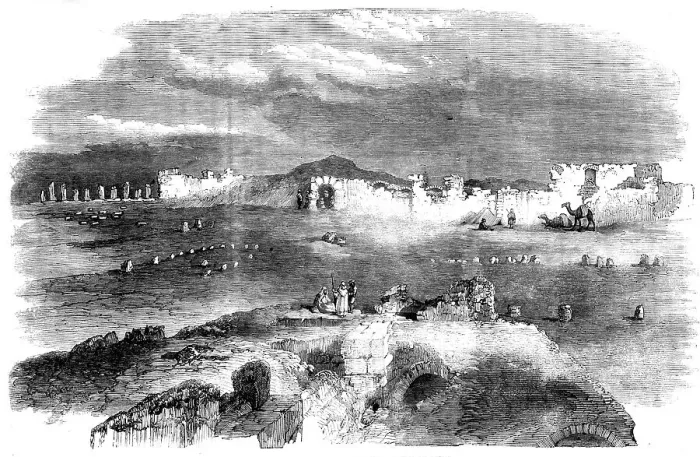 Framed Print : An Excursion from Tunis to Zowan - Ruins of Oudinah, fifteeen miles south of Tunis, 1858. Creator: Unknown Framed Print : An Excursion from Tunis to Zowan - Ruins of Oudinah, fifteeen miles south of Tunis, 1858. Creator: Unknown