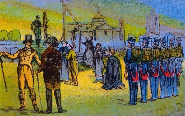Framed Print : Execution in Barcelona of father Joan Gallifa and his companions in 1809 during Framed Print : Execution in Barcelona of father Joan Gallifa and his companions in 1809 during
