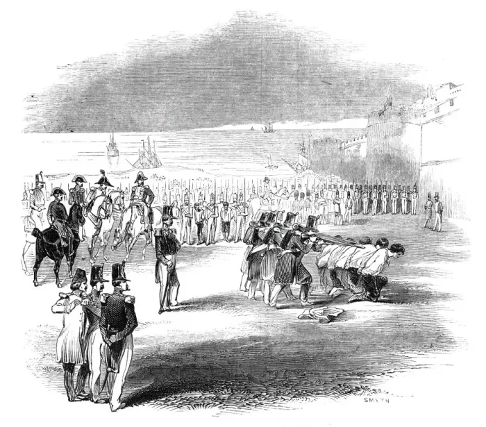 Framed Print : Execution of Bonet and his accomplices at Alicant, 1844. Creator: Unknown Framed Print : Execution of Bonet and his accomplices at Alicant, 1844. Creator: Unknown