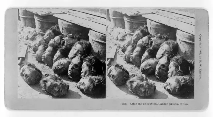 Framed Print : After the execution, Canton Prison, China, c. 1901 Framed Print : After the execution, Canton Prison, China, c. 1901