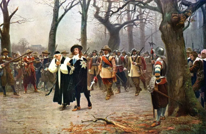 Framed Print : Execution of Charles I, 1649 (1909). Artist: Ernest Crofts Framed Print : Execution of Charles I, 1649 (1909). Artist: Ernest Crofts