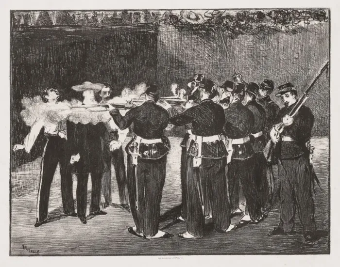 Framed Print : The Execution of Emperor Maximilian, 1867. Creator: Edouard Manet (French, 1832-1883) Framed Print : The Execution of Emperor Maximilian, 1867. Creator: Edouard Manet (French, 1832-1883)