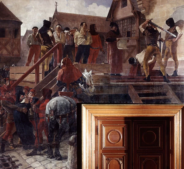 Execution of Jean Desmartes, 1383 (19th  /  early 20th century). Artist: Jean-Paul Laurens