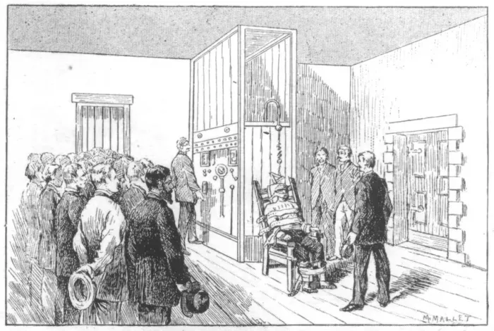 Framed Print : Execution of Kemmler, the first man to die in the electric chair, USA, 6 August 1890 Framed Print : Execution of Kemmler, the first man to die in the electric chair, USA, 6 August 1890