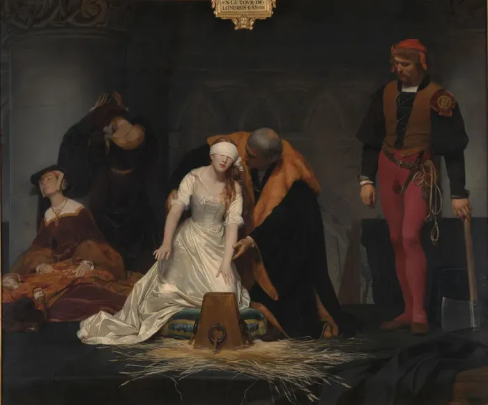Framed Print : The Execution of Lady Jane Grey, 1833. Artist: Delaroche, Paul Hippolyte (1797-1856) Framed Print : The Execution of Lady Jane Grey, 1833. Artist: Delaroche, Paul Hippolyte (1797-1856)