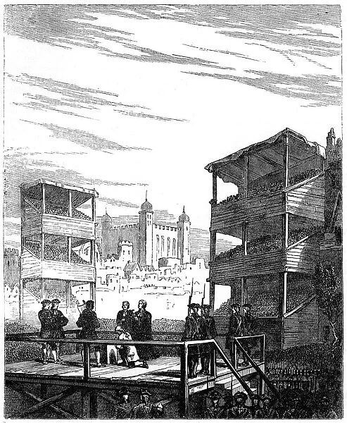 The execution of Lord Derwentwater (1689-1716) on Tower Hill, London, 1716 (19th century)