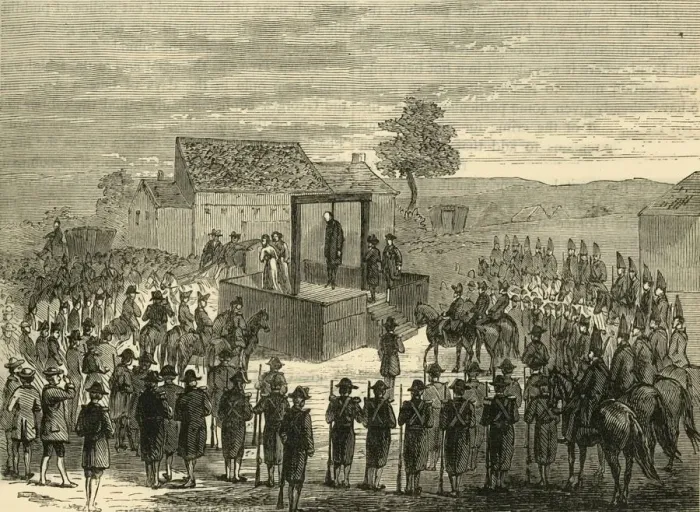 Framed Print : Execution of Lord Ferrers at Tyburn, 1760, (c1876). Creator: Unknown Framed Print : Execution of Lord Ferrers at Tyburn, 1760, (c1876). Creator: Unknown