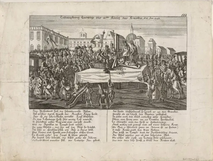 Framed Print : The Execution of Louis XVI on 21 January 1793, 1793. Artist: Anonymous
