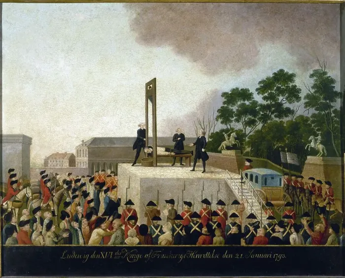 Framed Print : Execution of Louis XVI, January 21, 1793, between 1793 and 1798. Creator: Unknown