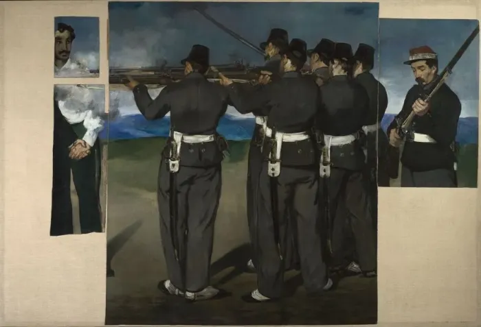 Framed Print : The Execution of Maximilian of Mexico, c. 1868. Artist: Manet, Edouard (1832-1883)
