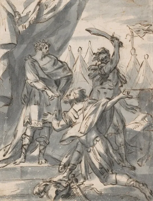 Framed Print : Execution in a military camp, 1601 / 1700. Creator: Unknown Framed Print : Execution in a military camp, 1601 / 1700. Creator: Unknown