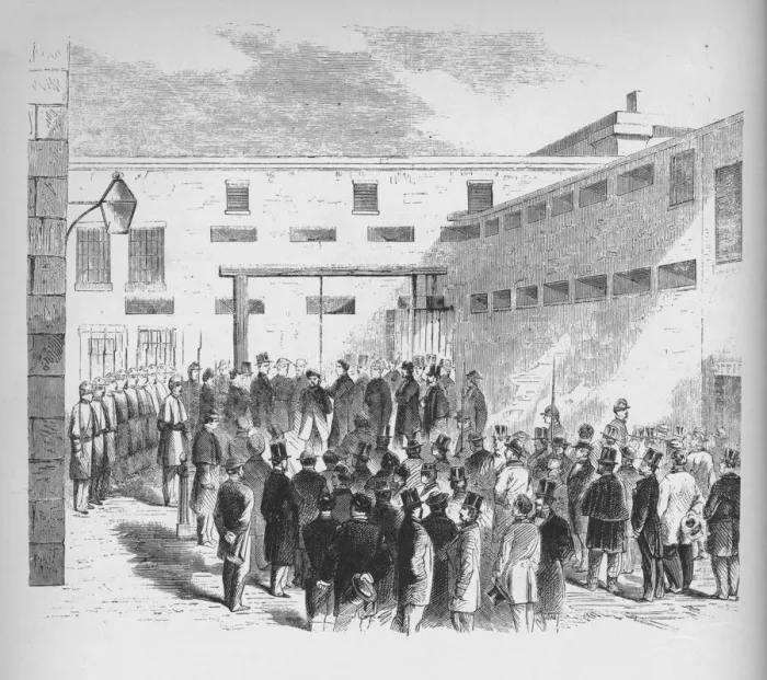 Framed Print : Execution of slave trader Nathaniel Gordon in the Tombs prison in New York, 1862, (1938) Framed Print : Execution of slave trader Nathaniel Gordon in the Tombs prison in New York, 1862, (1938)