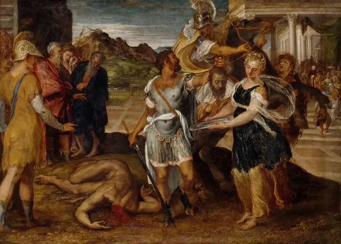 Framed Print : The Execution of St John the Baptist, 16th Century. Creator: Lambert Sustris Framed Print : The Execution of St John the Baptist, 16th Century. Creator: Lambert Sustris
