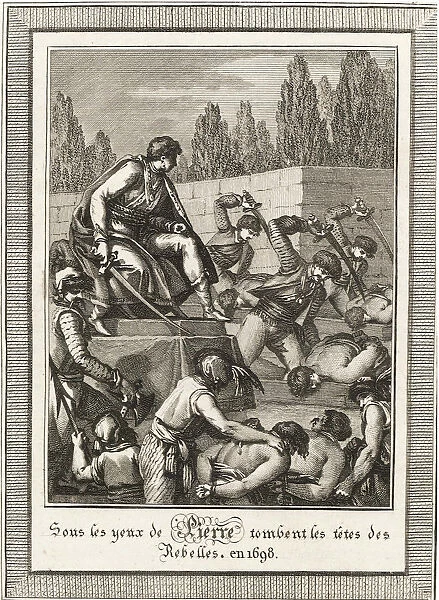 The execution of the Streltsy. From: Histoire de Russie by Blin de Sainmore, c. 1800. Artist: David, Francois-Anne (1741-1824)