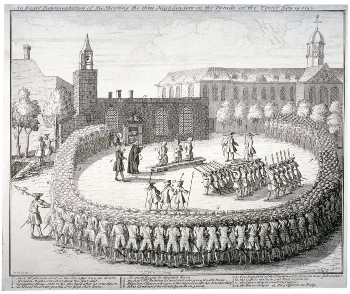Framed Print : Execution at the Tower of London, 1743. Artist: CM Framed Print : Execution at the Tower of London, 1743. Artist: CM