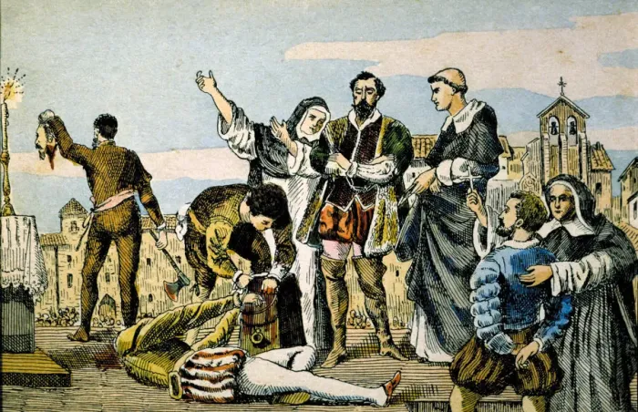 Framed Print : Execution in Villalar in 1521 of the three commoner leaders: Juan de Padilla, Juan Bravo Framed Print : Execution in Villalar in 1521 of the three commoner leaders: Juan de Padilla, Juan Bravo