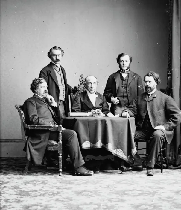 Framed Print : Executive Committee of the U. S. Sanitary Commission, between 1855 and 1865. Creator: Unknown