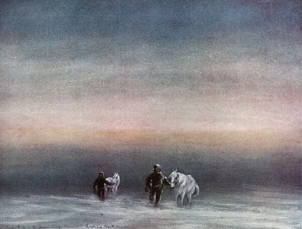 Exercising the Ponies, 1911, (1913). Artist: Edward Wilson