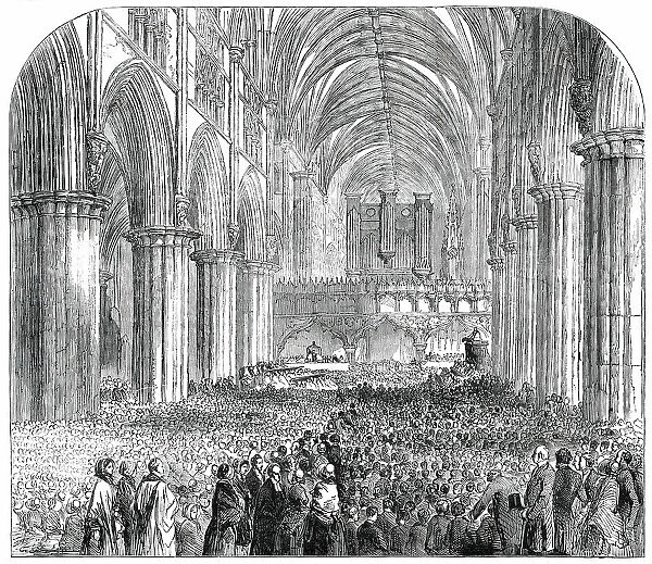 Exeter Cathedral - Anniversary of the Societies for Promoting Christian Knowledge... 1850. Creator: Unknown